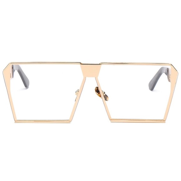 Oversize Shield Vintage Square Sunglasses